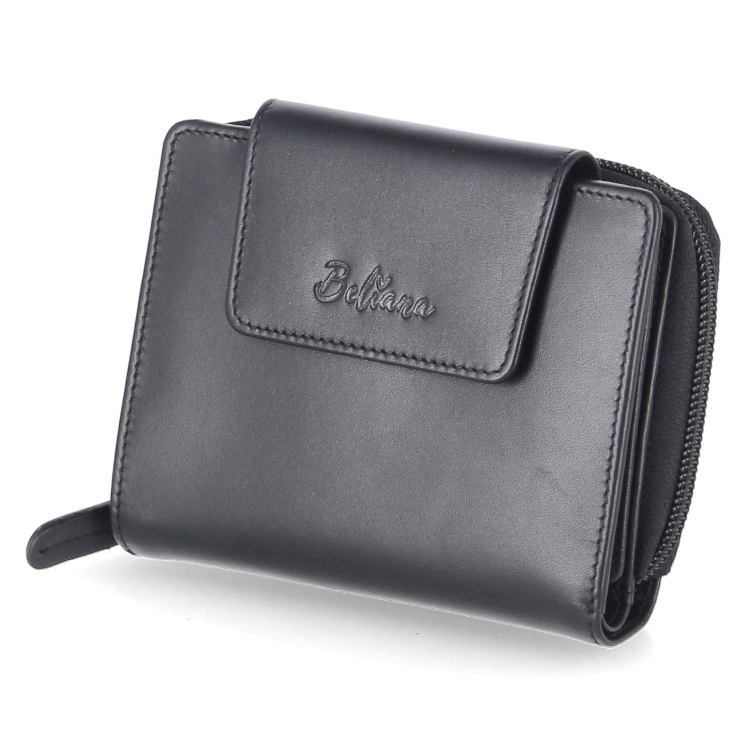 Beliana Geldbörse Beliana BEL37005-01 Damen Geldbörsen Glattleder schwarz