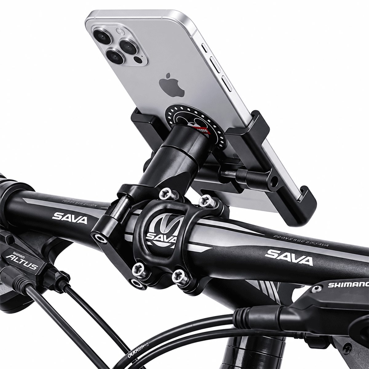 MidGard Smartphone-Halterung Aluminium Motorrad-/ Fahrradhalterung für Smartphones, Handy-Halterung – Bild 4 von 5