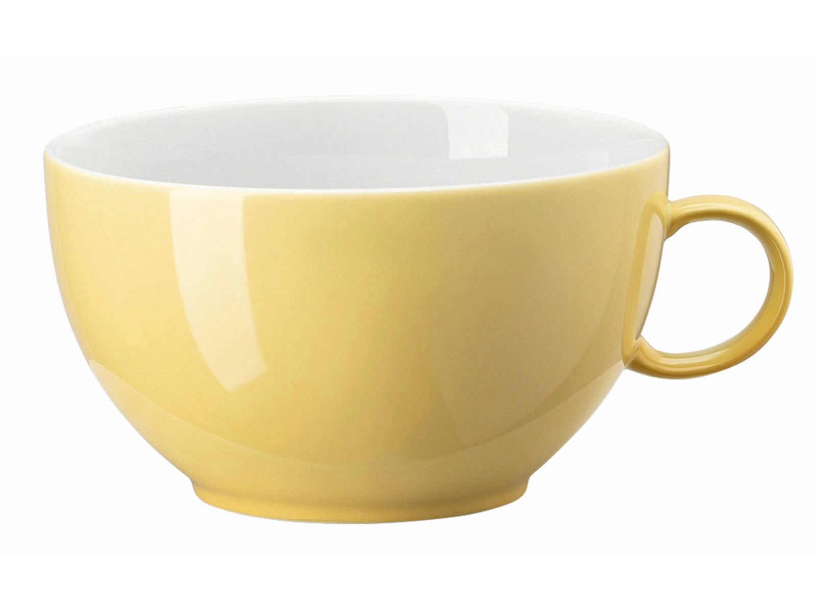 Thomas Porzellan Tasse Sunny Day Soft Yellow Cappuccino Obertasse 0,38 l, Porzellan, Tassen
