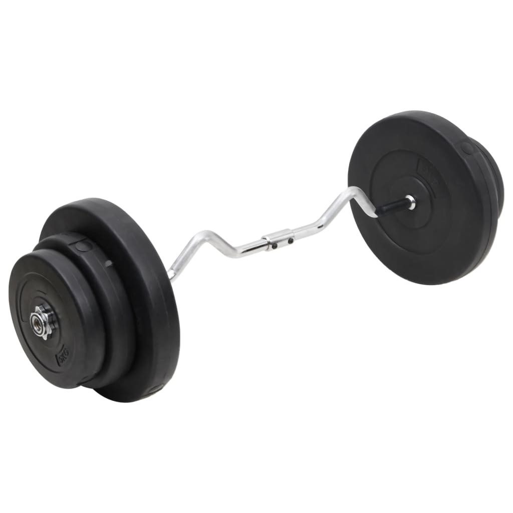 vidaXL Kurzhantelstange Curlstange mit Gewichten 60 kg, (1-tlg)