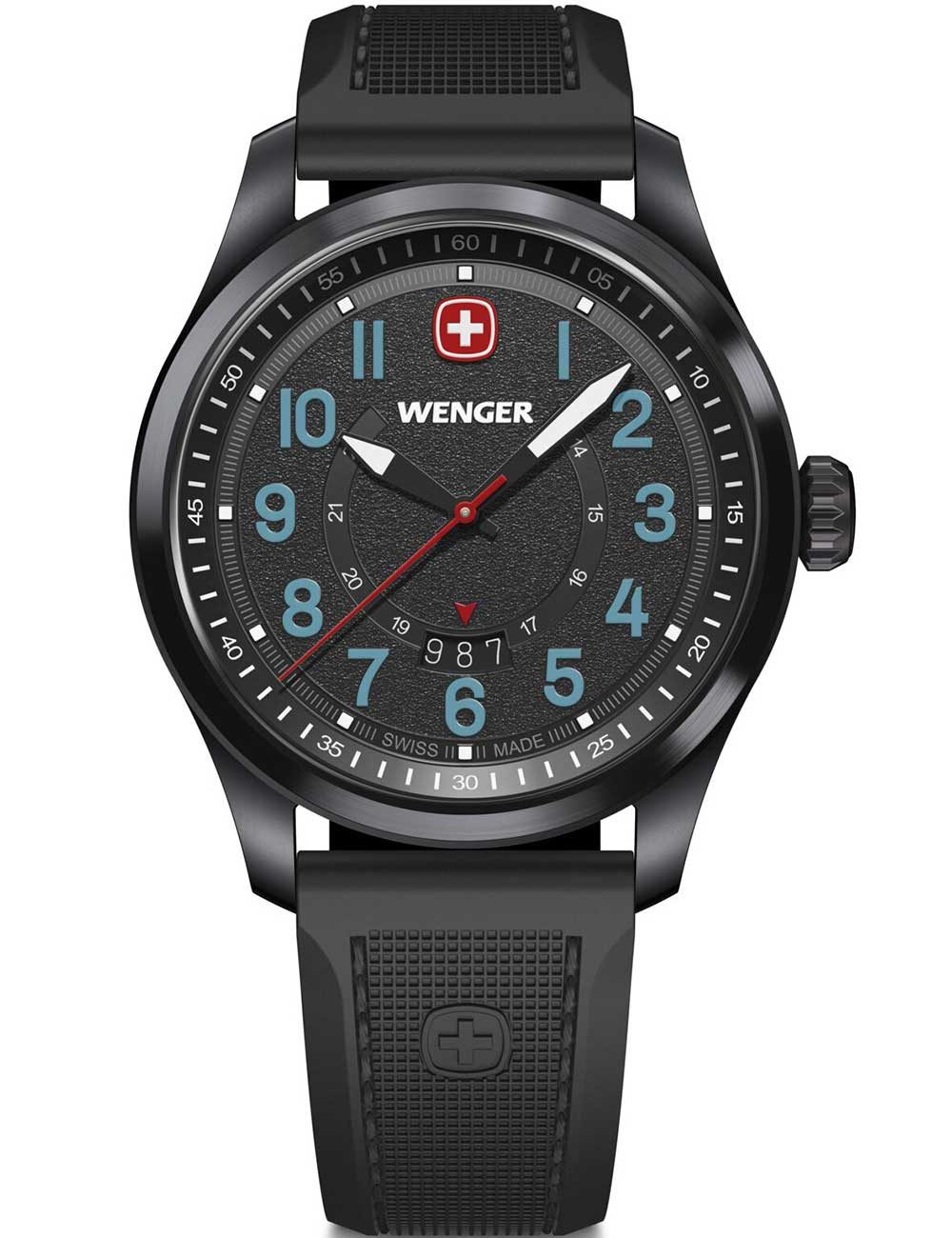 Wenger Quarzuhr Wenger 01.0541.127 Herrenuhr Terragraph 43mm 10ATM Wenger 01.0541.127 Herrenuhr Terragraph 43mm 10ATM