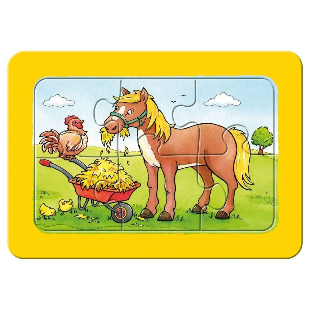 Ravensburger Puzzle Gute Tierfreunde. My first puzzle - Rahmenpuzzle 3 x 6 Teile, 19 Puzzleteile