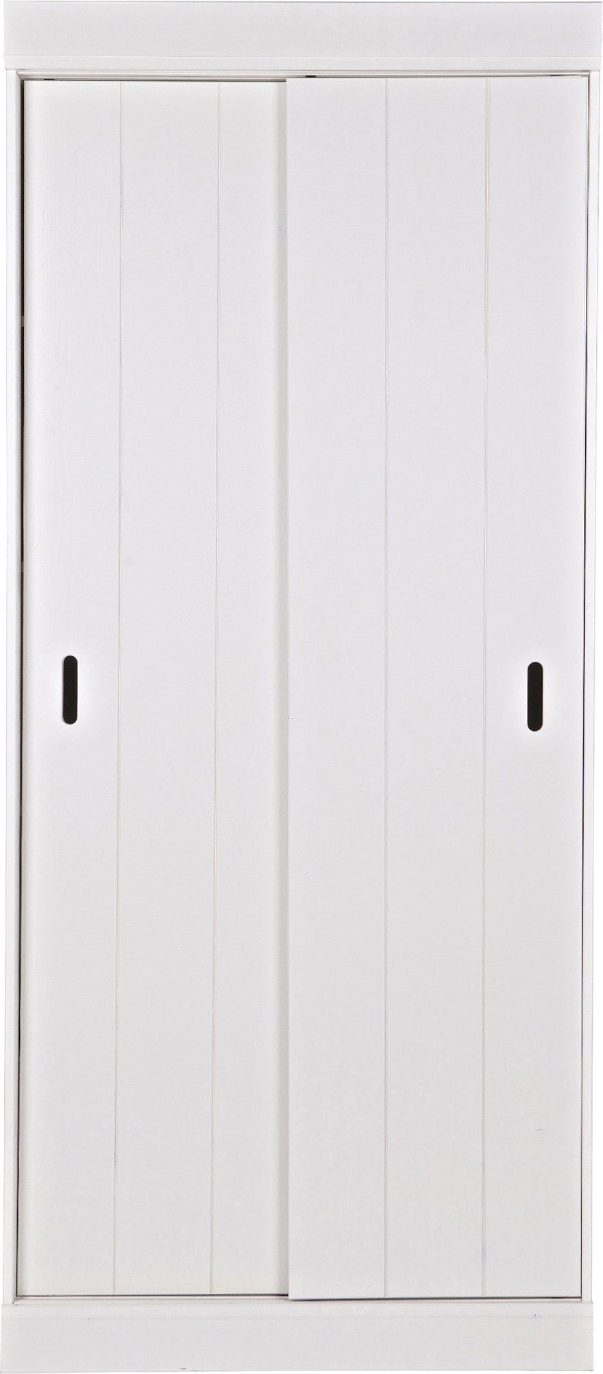 WOOOD Garderobenschrank Row FSC®-Kiefernholz gebürstet mit Schiebetüren H 195 x B 85 x T 44 cm Tragkraft 15 kg pro Boden, nebeneinander kombinierbar, pfleigleicht