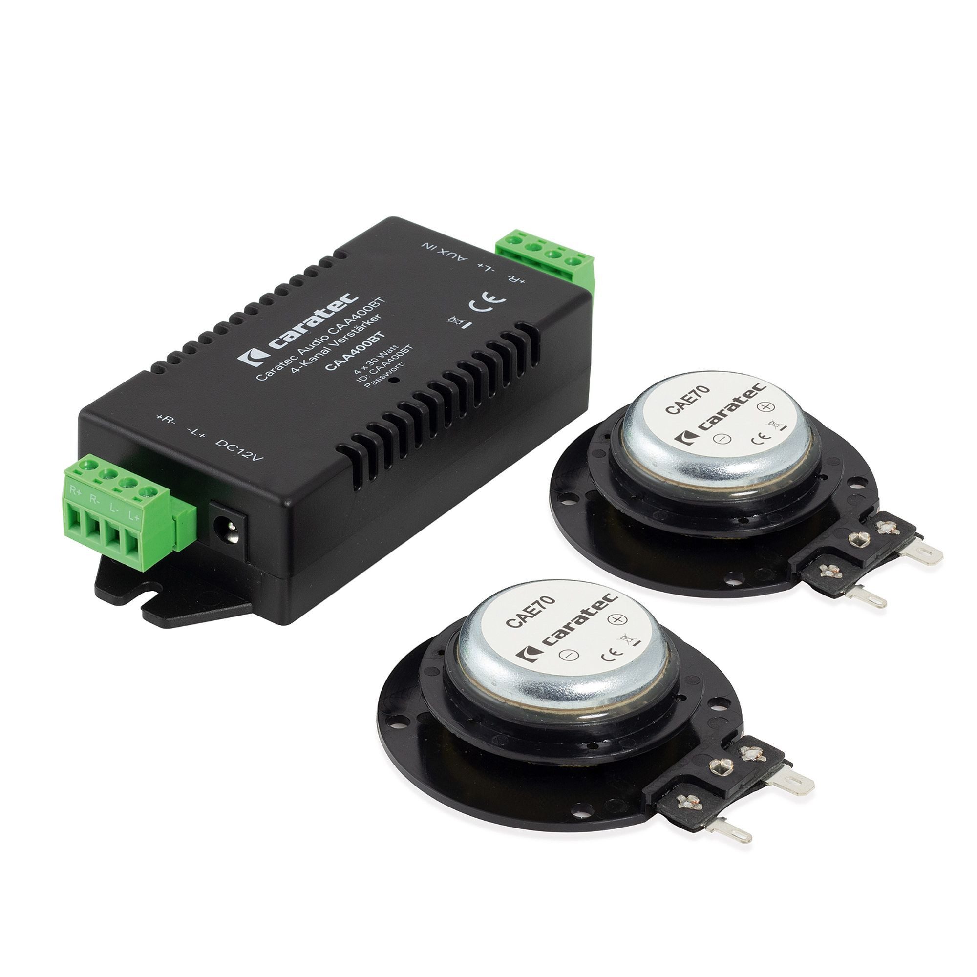 Caratec CAS101BT Bluetooth Verstärker-Set Auto-Lautsprecher