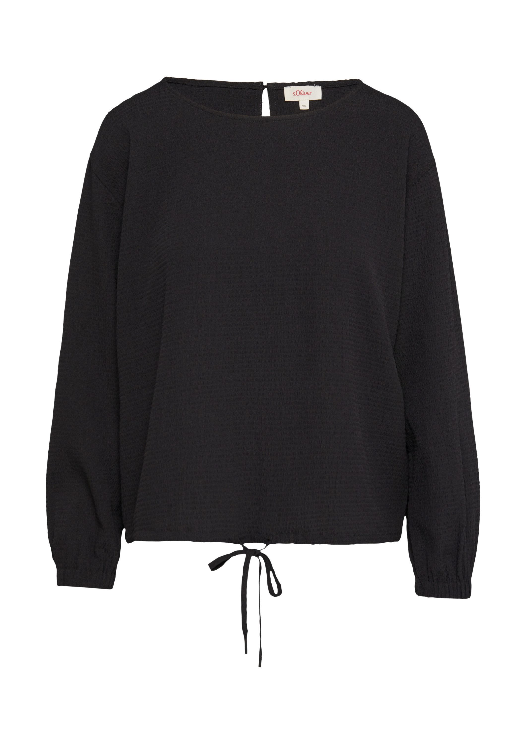 s.Oliver Langarmbluse Bluse Strukturierte Bluse mit überschnittenen Schulte günstig online kaufen