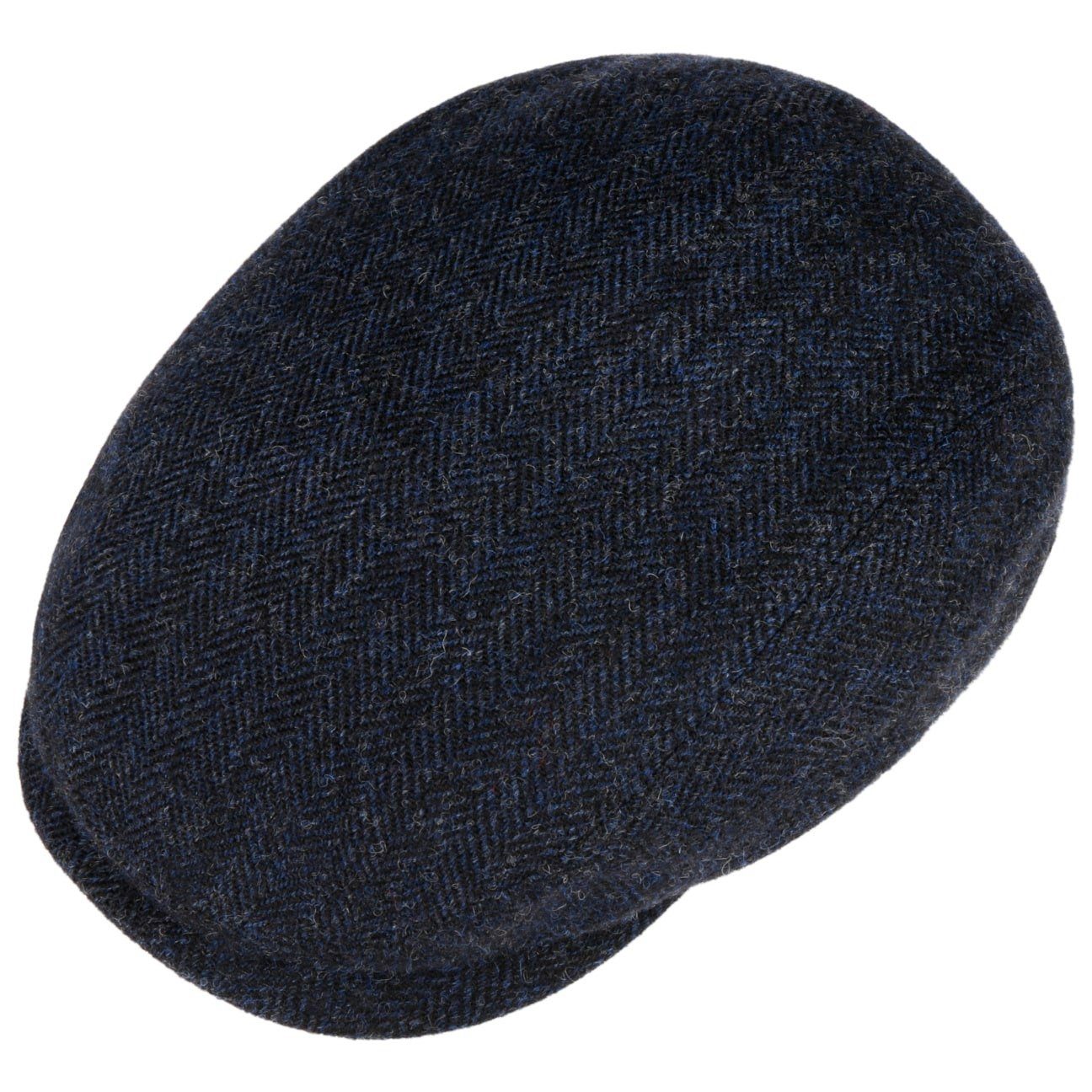 Flat EU Cap (1-St) the schwarz-blau Stetson mit Schirm, Flatcap in Made