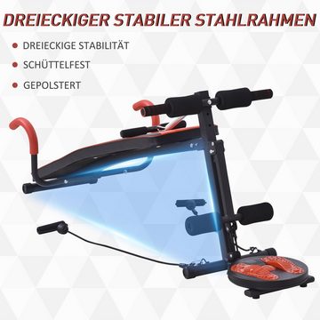 HOMCOM Bauchtrainer Sit-Up-Bank verstellbar