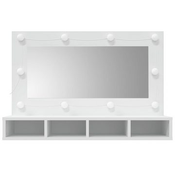 vidaXL Spiegel Spiegelschrank mit LED Weiß 90x31,5x62 cm