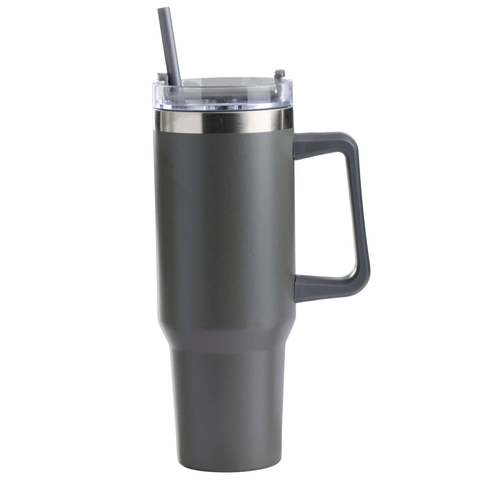 BURI Tasse Thermobecher mit Strohhalm 1100ml Trinkbecher Isolierbecher Edelstahl, Edelstahl