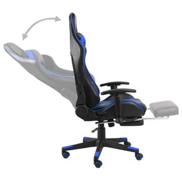 furnicato Gaming-Stuhl mit Fußstütze Drehbar Blau PVC (1 St)