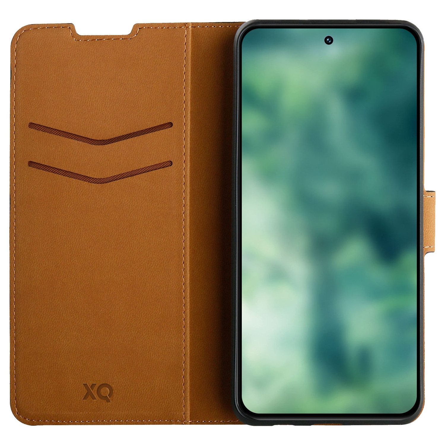 XQISIT Handyhülle Slim Wallet Selection Klapp-Tasche Cover Schwarz, Smart Schutz-Hülle Case für Samsung Galaxy S23 Ultra