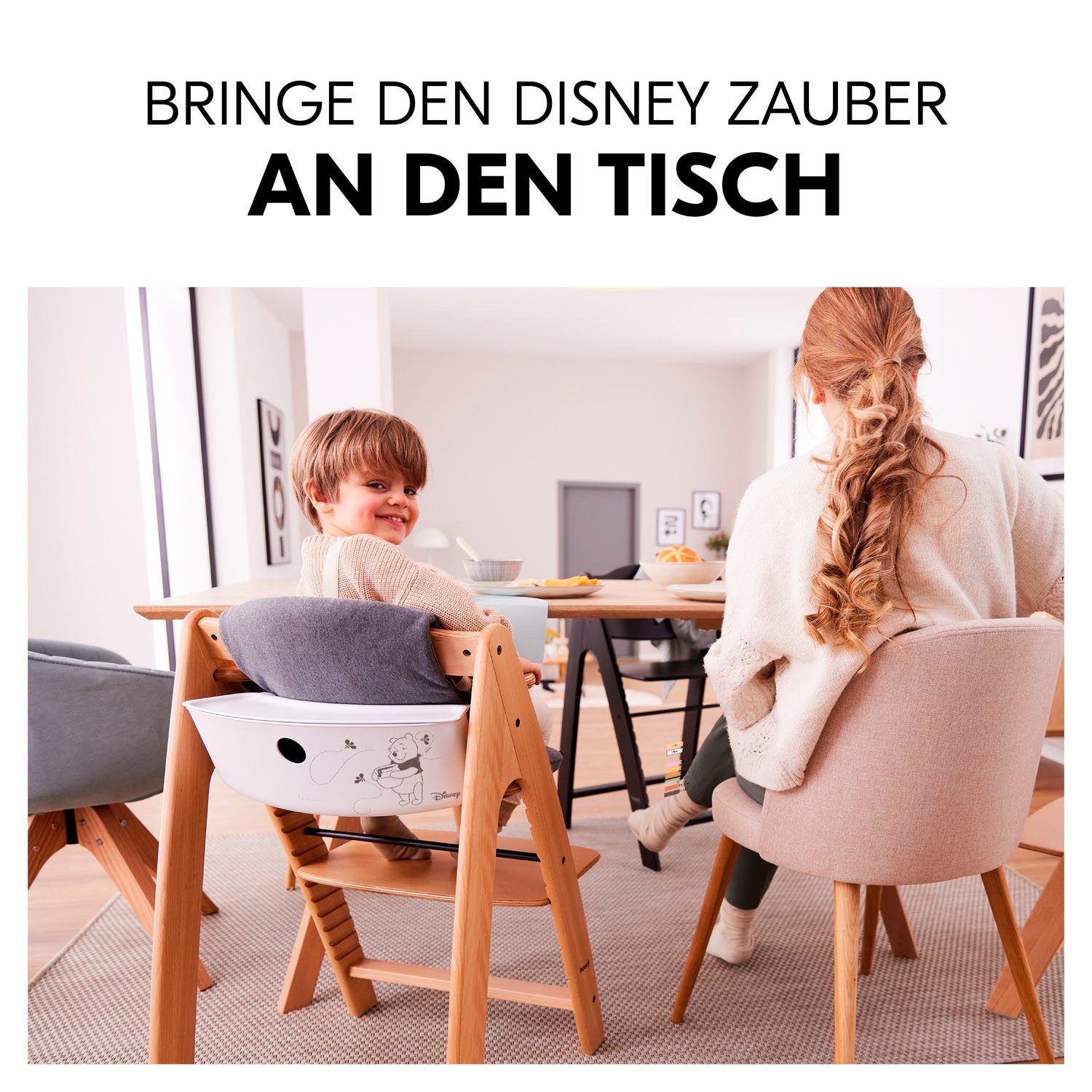 Hauck Aufbewahrungsbox Highchair Box S, Disney Pooh White, für Hochstühle
