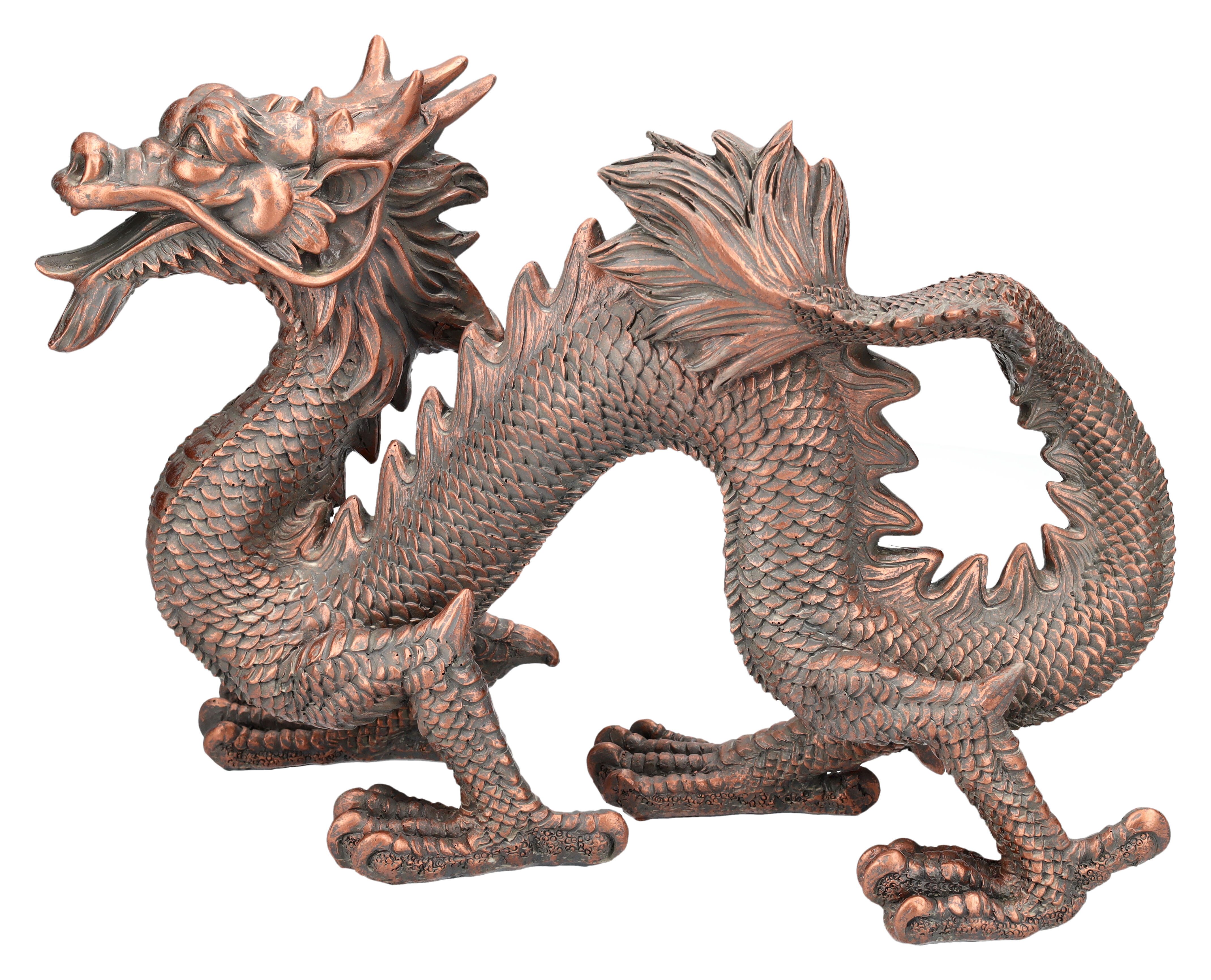 Figuren Shop GmbH Dekofigur Dekofigur - Chinesischer Drache - Dekoration Schlange Mythologie