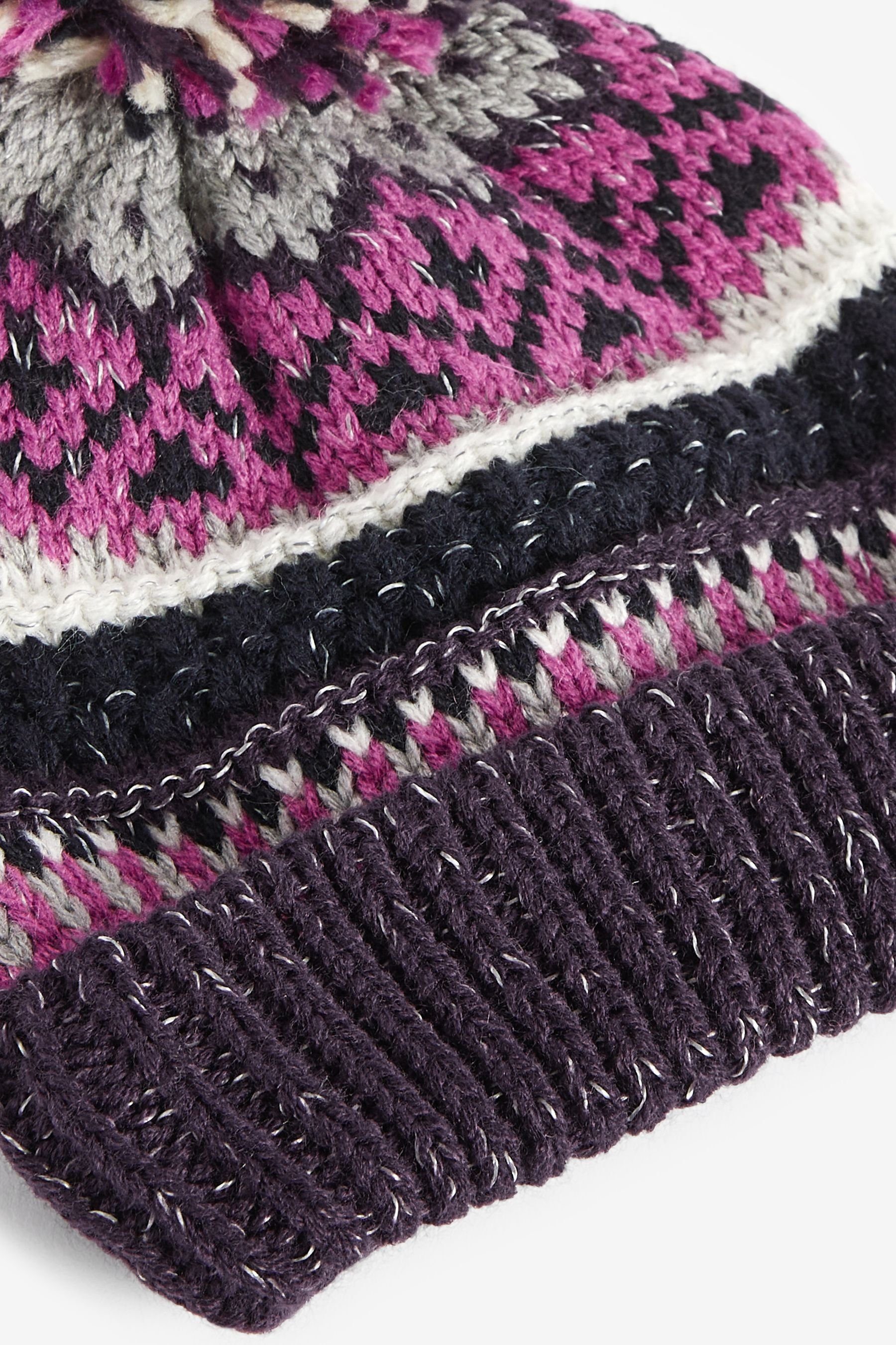 Next Bommelmütze Pompon-Beanie mit Norwegermuster (1-St) günstig online kaufen