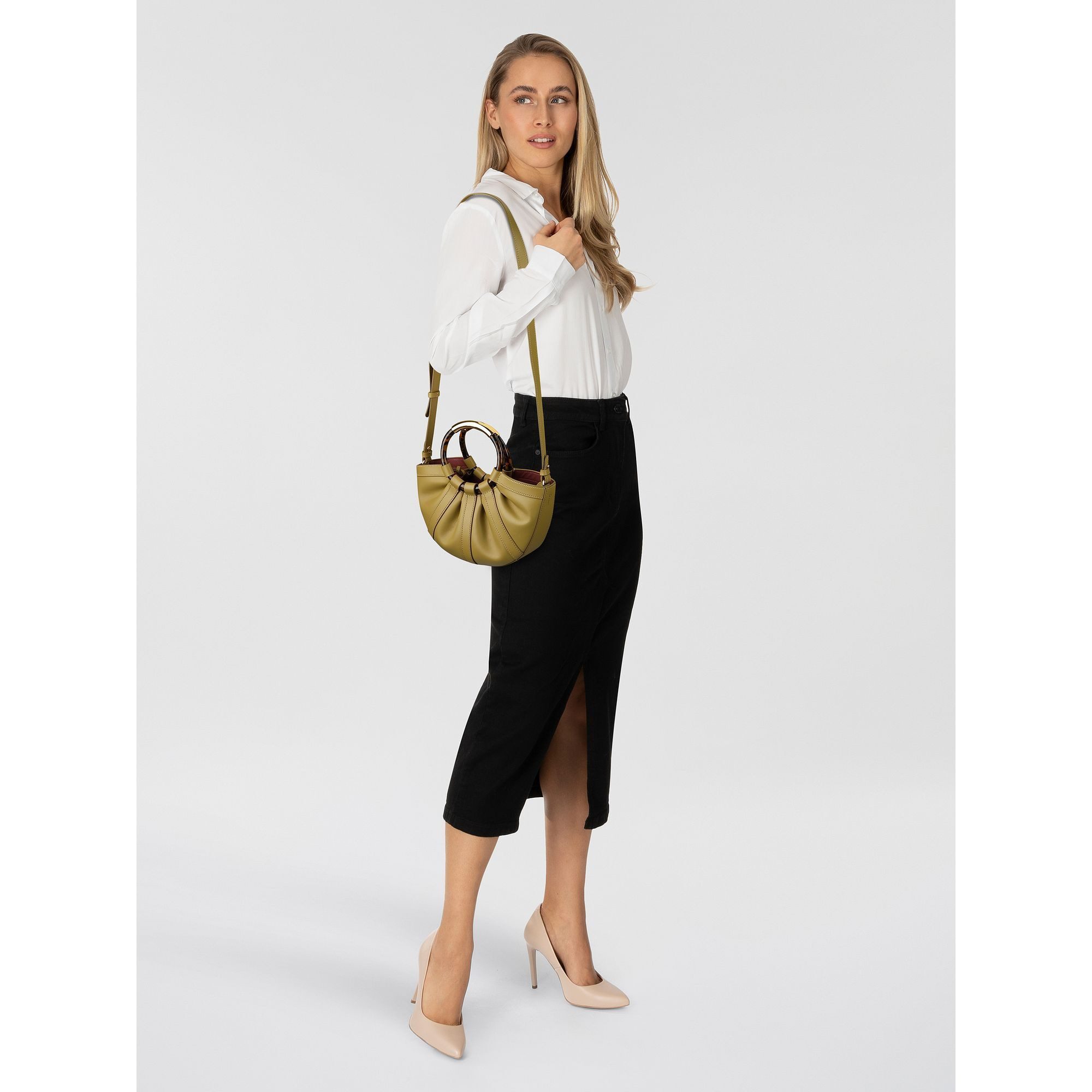 COCCINELLE Henkeltasche Shell, Leder