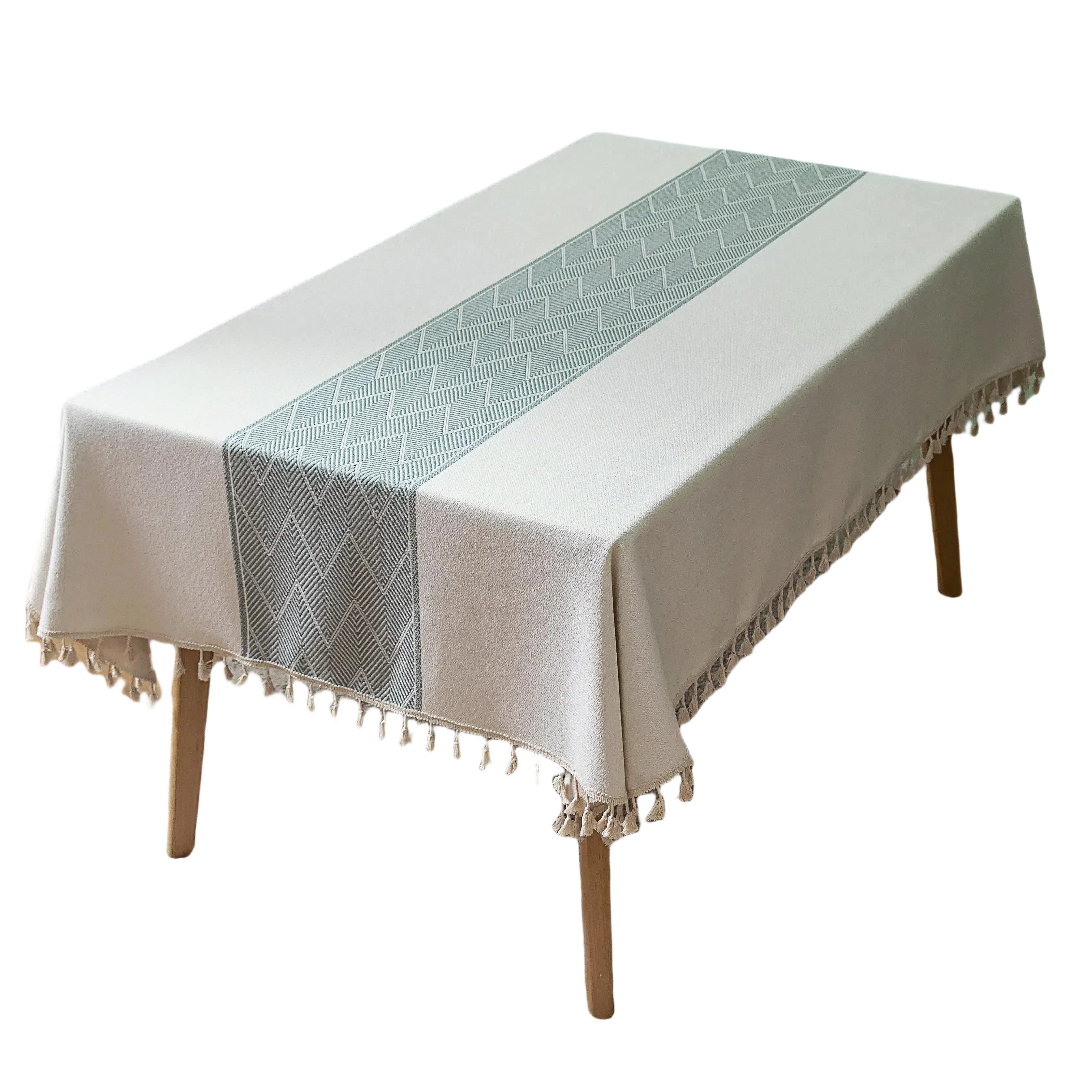 HEYHIPPO Tischdecke mit Fransen, Baumwolle im günstig online kaufen