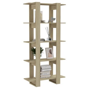 furnicato Bücherregal Bücherregal/Raumteiler Sonoma-Eiche 80x30x160 cm Holzwerkstoff