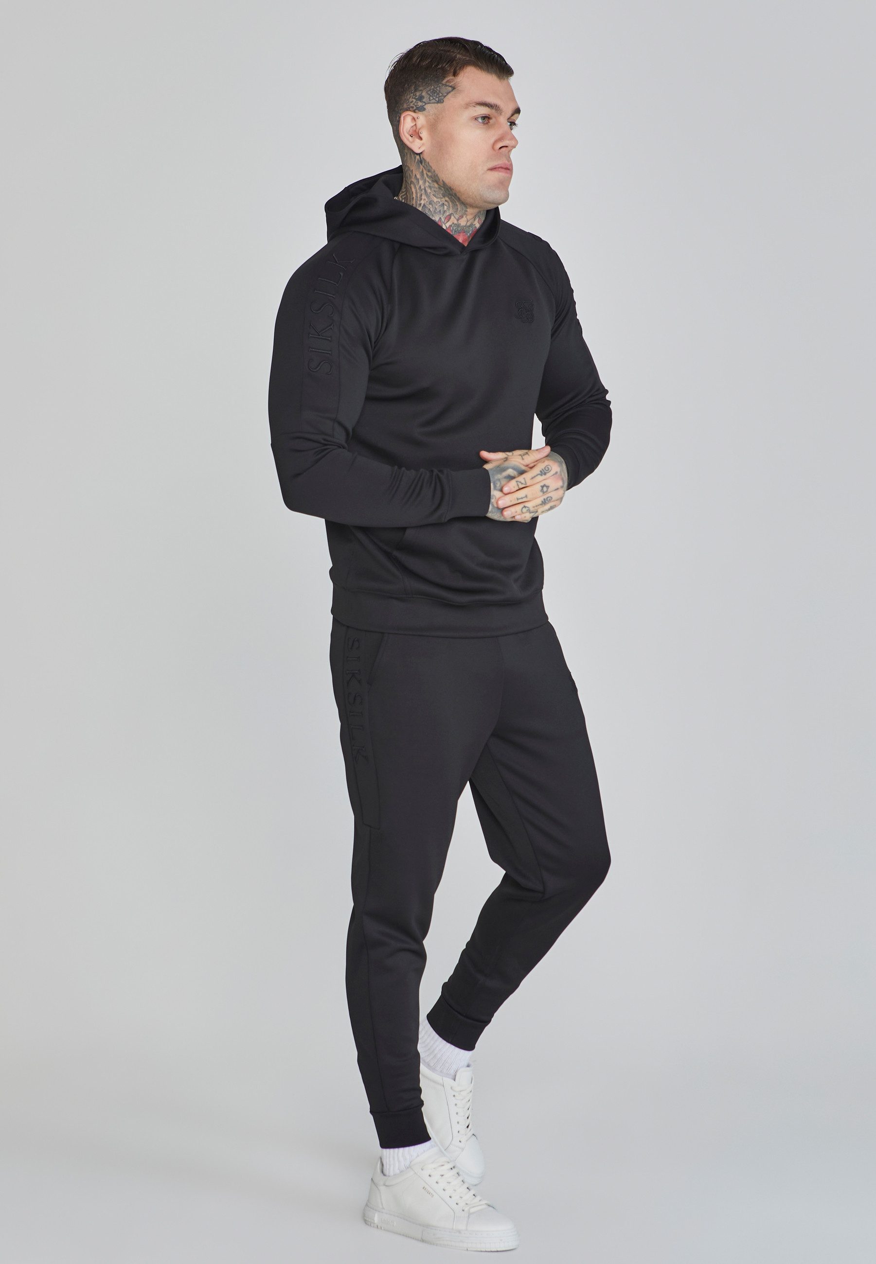 Siksilk Sweatanzug SikSilk Herren Schwarzes Kapuzenpullover günstig online kaufen