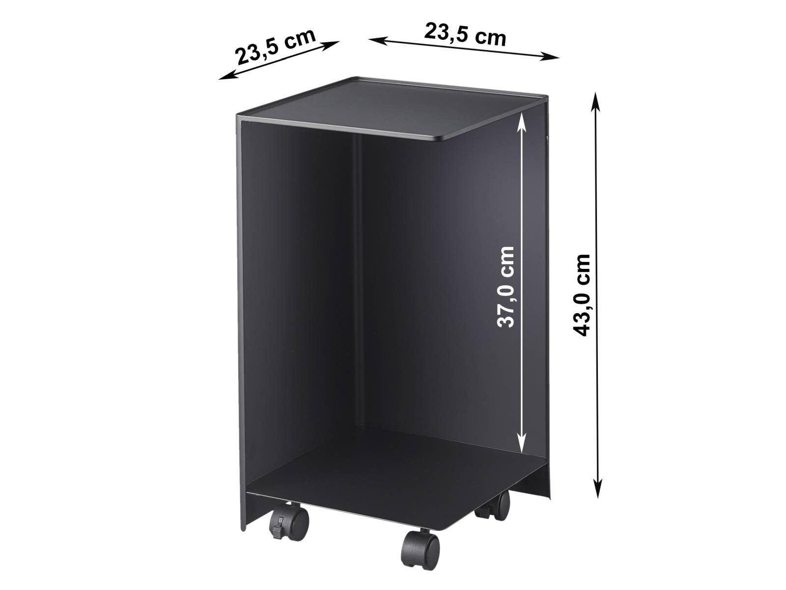 Yamazaki Toiletten-Ersatzrollenhalter Tower, Toilettenpapierständer, kleiner Schrank auf Rollen mit Ablage