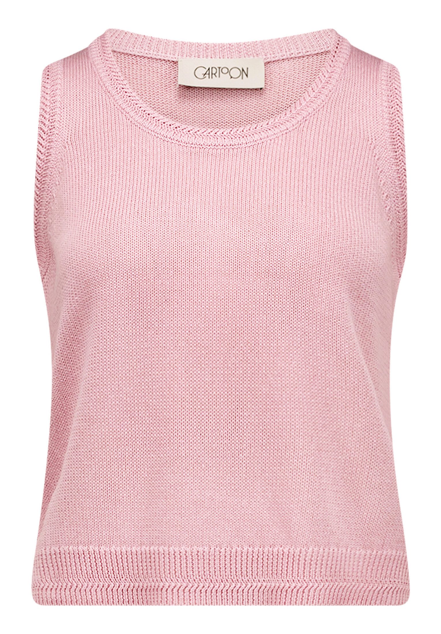 Cartoon Stricktop Damen mit Rundhalsausschnitt