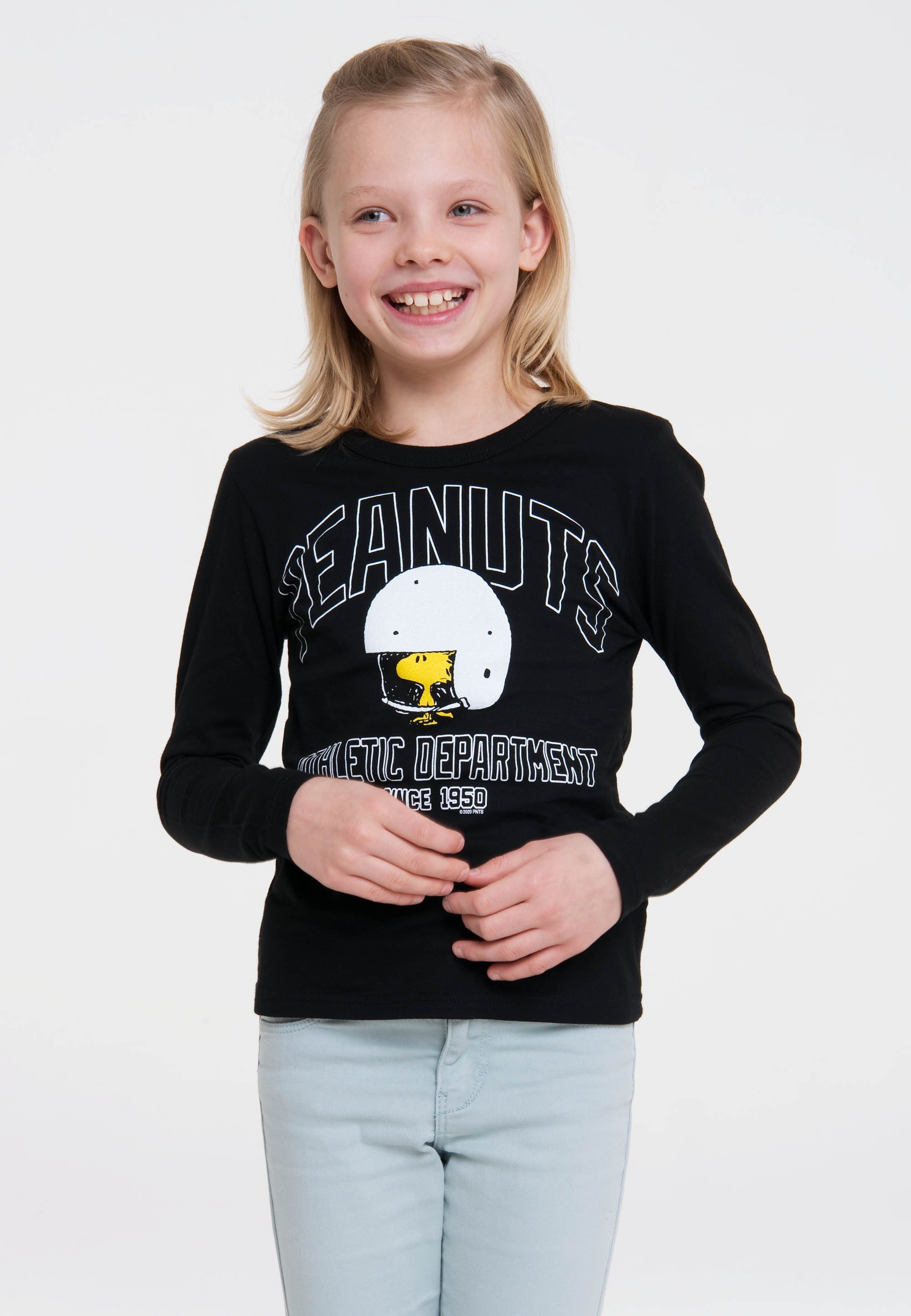 LOGOSHIRT Langarmshirt Peanuts – Woodstock mit lizenziertem Print