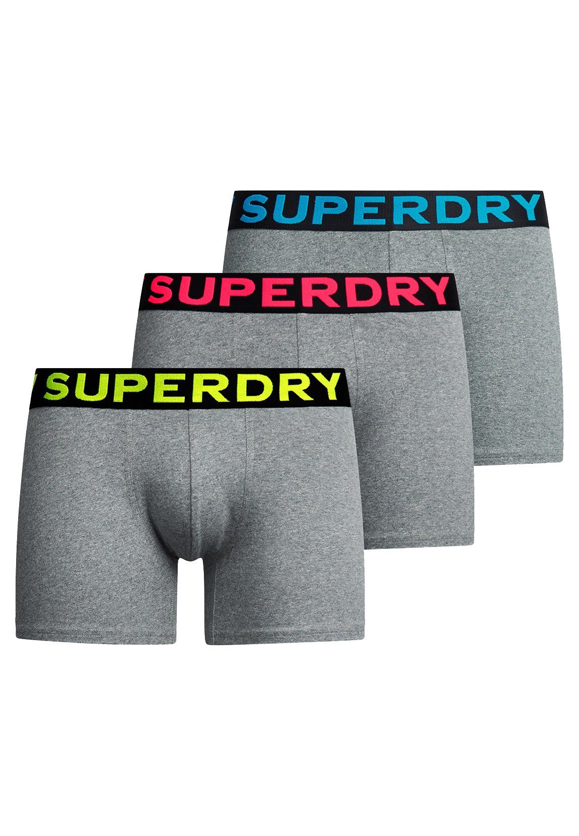 Superdry Boxershorts Superdry Boxershorts Dreierpack BOXER TRIPLE PACK Noos Grey Marl Grau