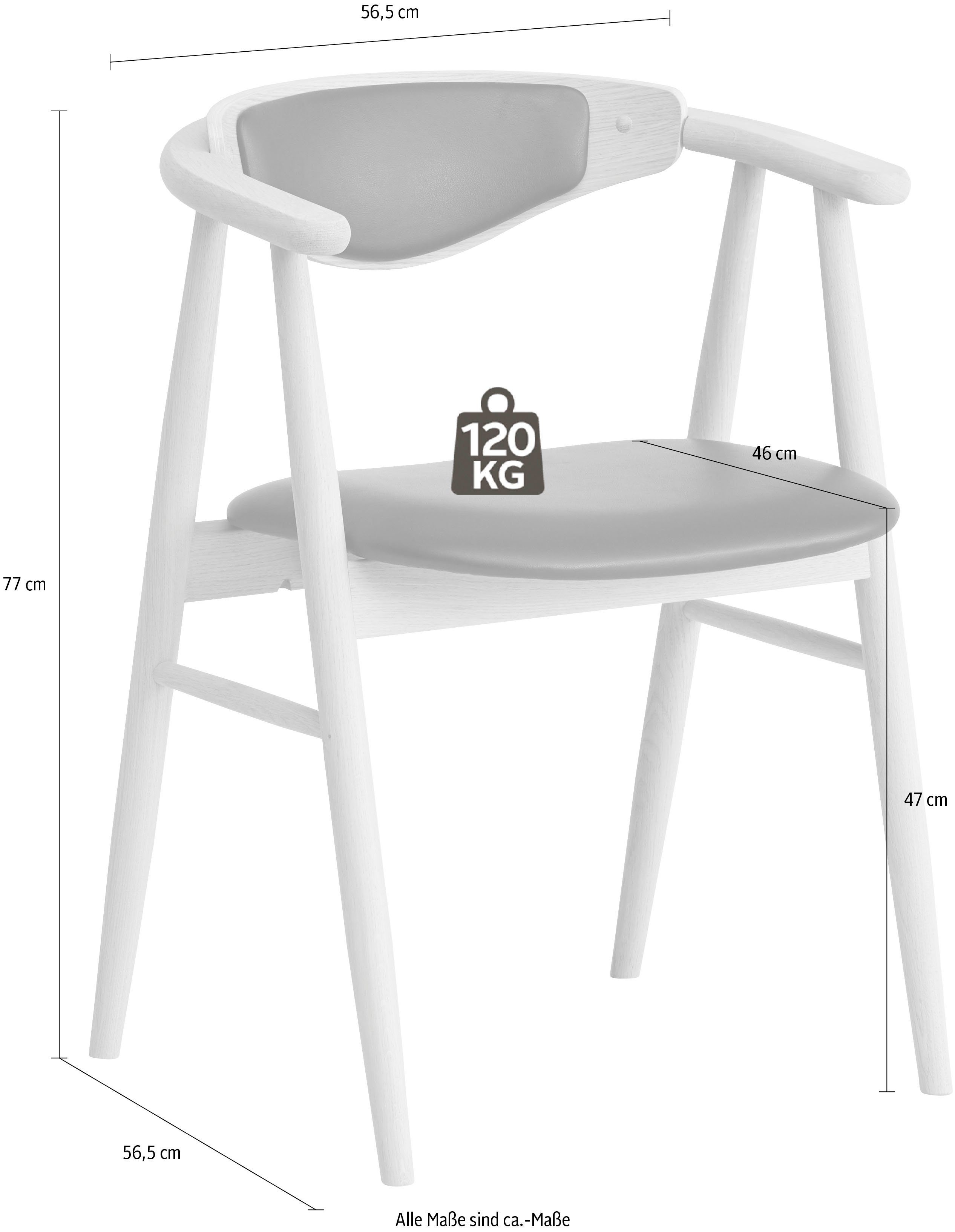 Rückenpolster Findahl 2 mit und Holzstuhl aus Hammel St), by Sitz Furniture Tradition (Set, Hammel Massivholz, Leder