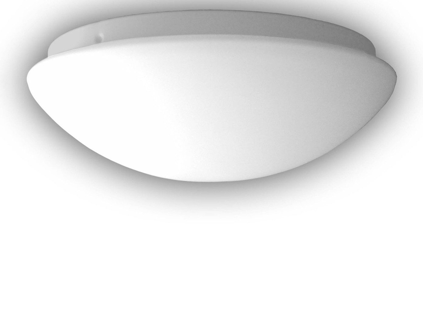 niermann LED Deckenleuchte rund, Schirm Opal-Glas Ø 45cm, dimmbar, LED wechselbar, Warmweiß, Deckenlampe minimalistisch, Wohnzimmer Decke & E27 LED
