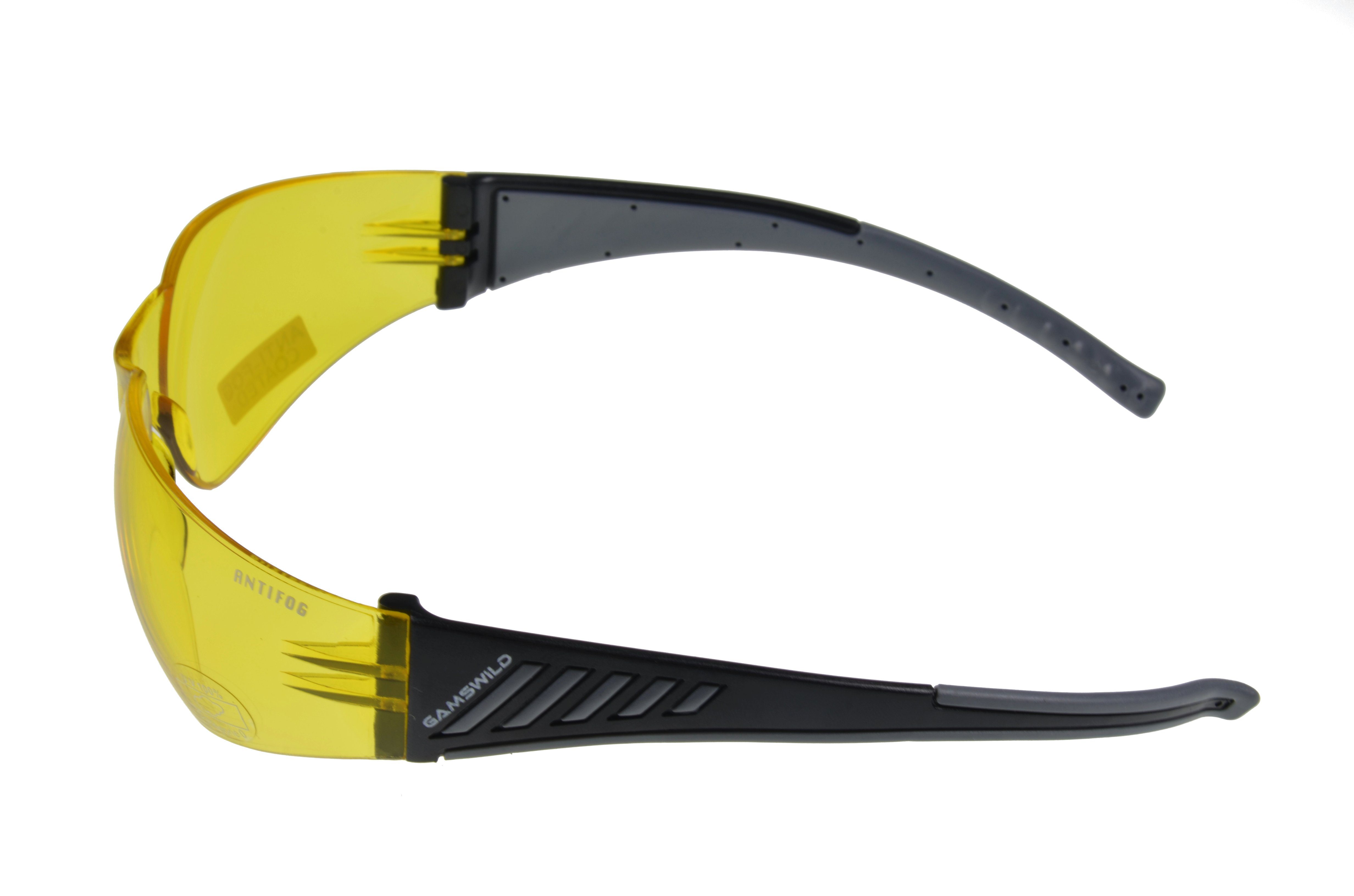 Gamswild Sportbrille UV400 Sonnenbrille Fahrradbrille Skibrille ANTIFOG Damen, Herren Modell WS7122 in brau, grau, orange