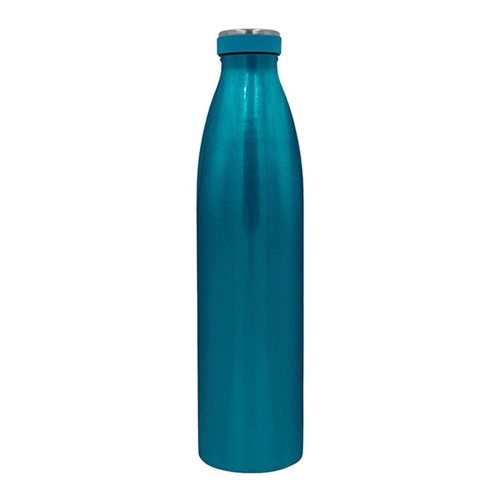Steuber Thermoflasche, doppelwandige Isolierflasche, mit auslaufsicherem Deckel Petrol