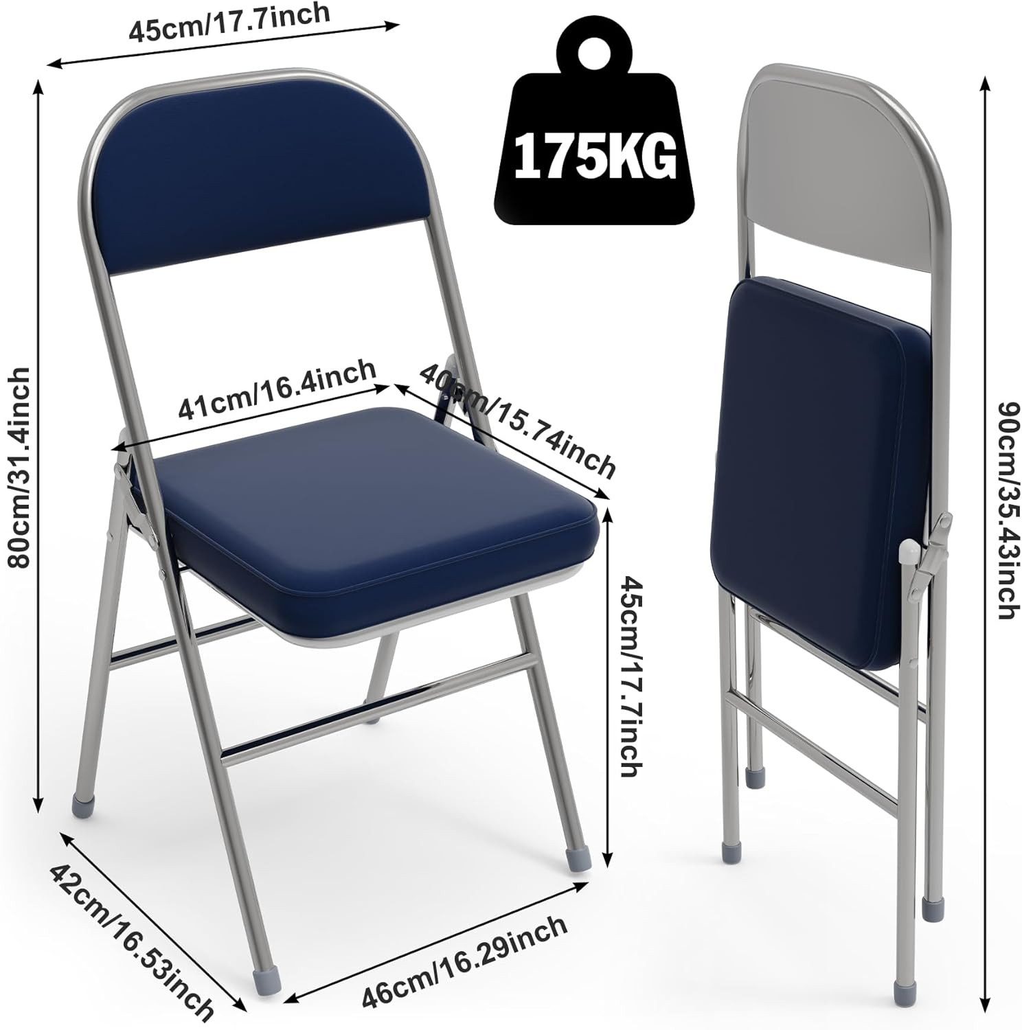 JEOBEST Klappstuhl Kunstleder Stuhl, (Set, 2/4 günstig online kaufen