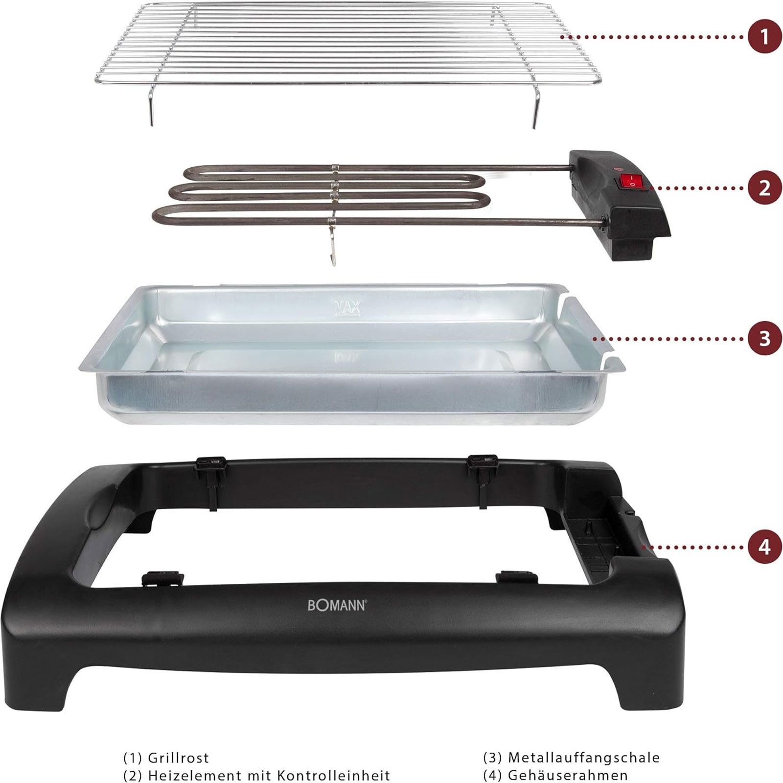 BOMANN Tischgrill BQ 1240 CB