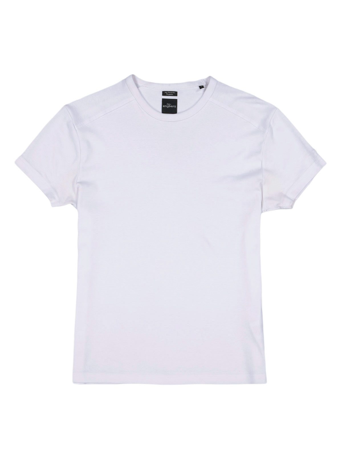 Engbers T-Shirt Herren Basic-Shirt "My Favorite" organic, Reinweiss – Bild 5 von 5