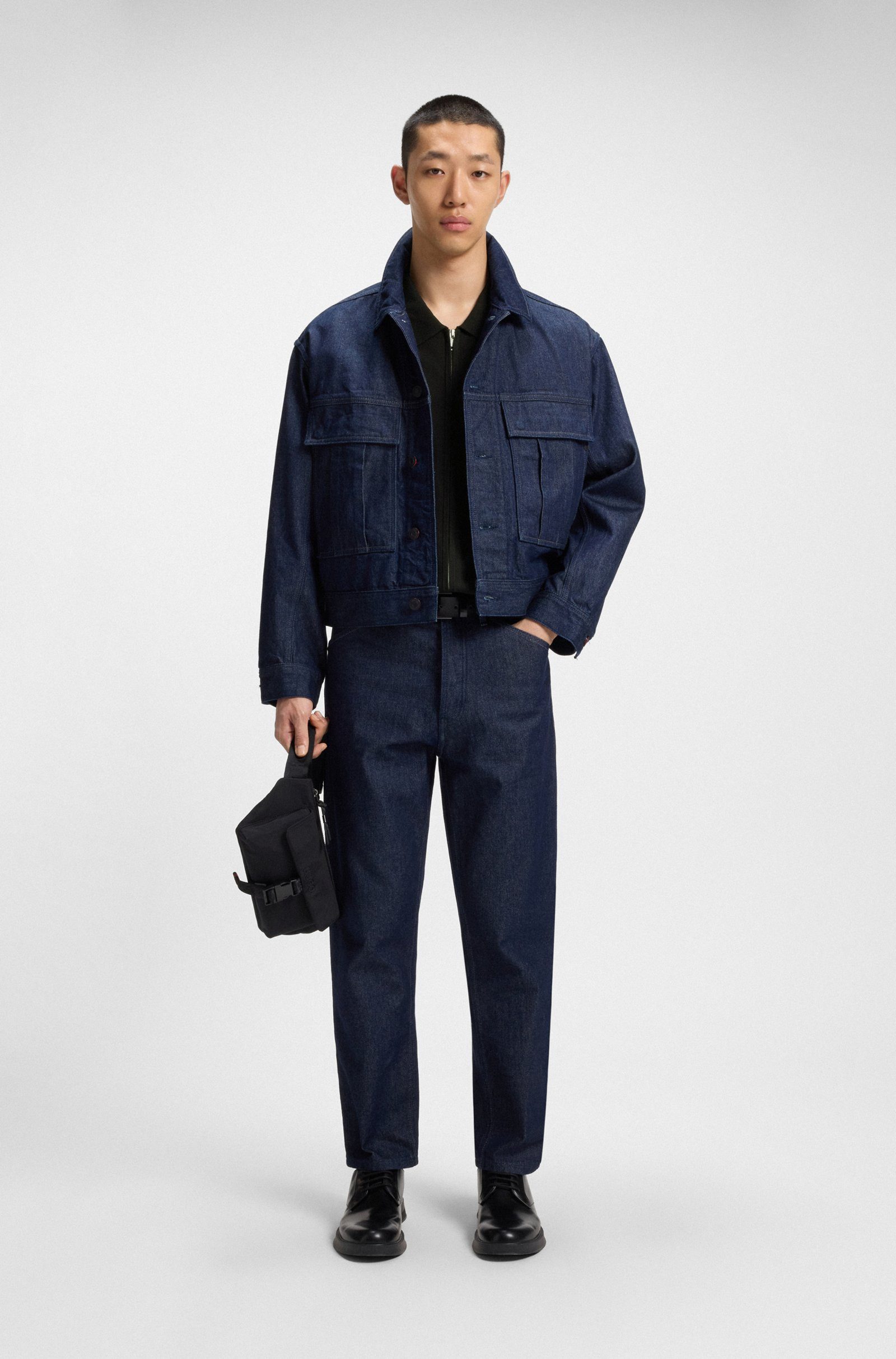 HUGO Strickjacke San Jean-CV (1-tlg)