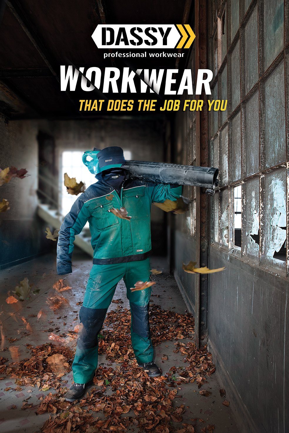 Dassy Arbeitshose Zweifarbige Arbeitshose mit Kniepolstertaschen Boston (1-tlg)