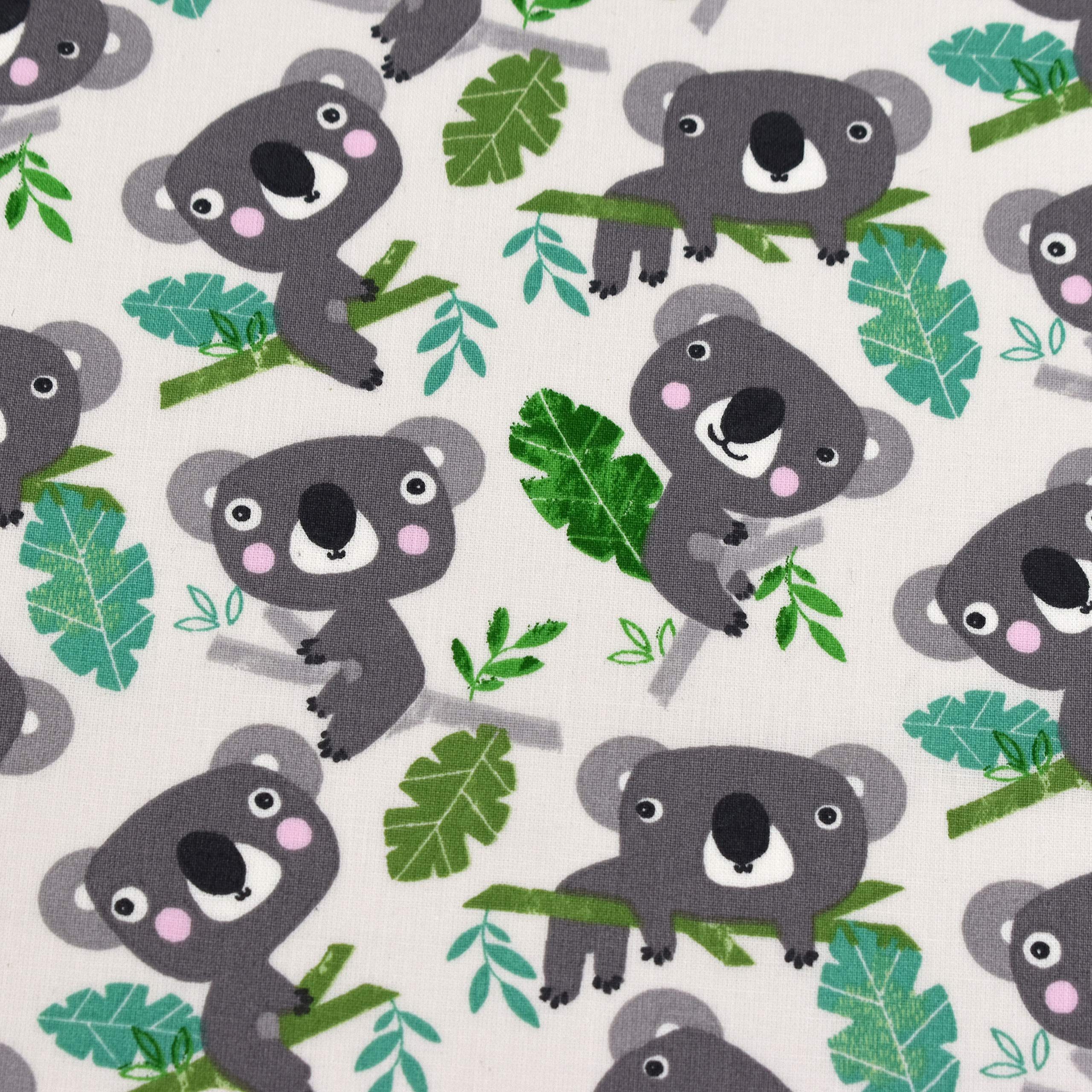 MAGAM-Stoffe Stoff "Koala Bär", Kinder Baumwollstoff aus Frankreich OEKO-TEX Meterware ab 50cm