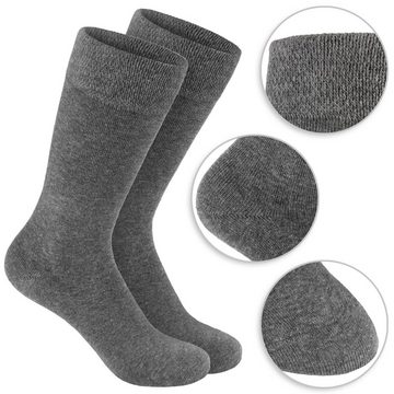 BRUBAKER Businesssocken Herrensocken in Geschenkbox - Komfort & Business Herren Socken (Großes Socken-Set, 10-Paar) Baumwollsocken Fein und Weich