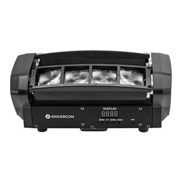 Singercon Discolicht Spider Moving Head Disco-Licht Partylicht Partybeleuchtung RGBW 8 LED, LED