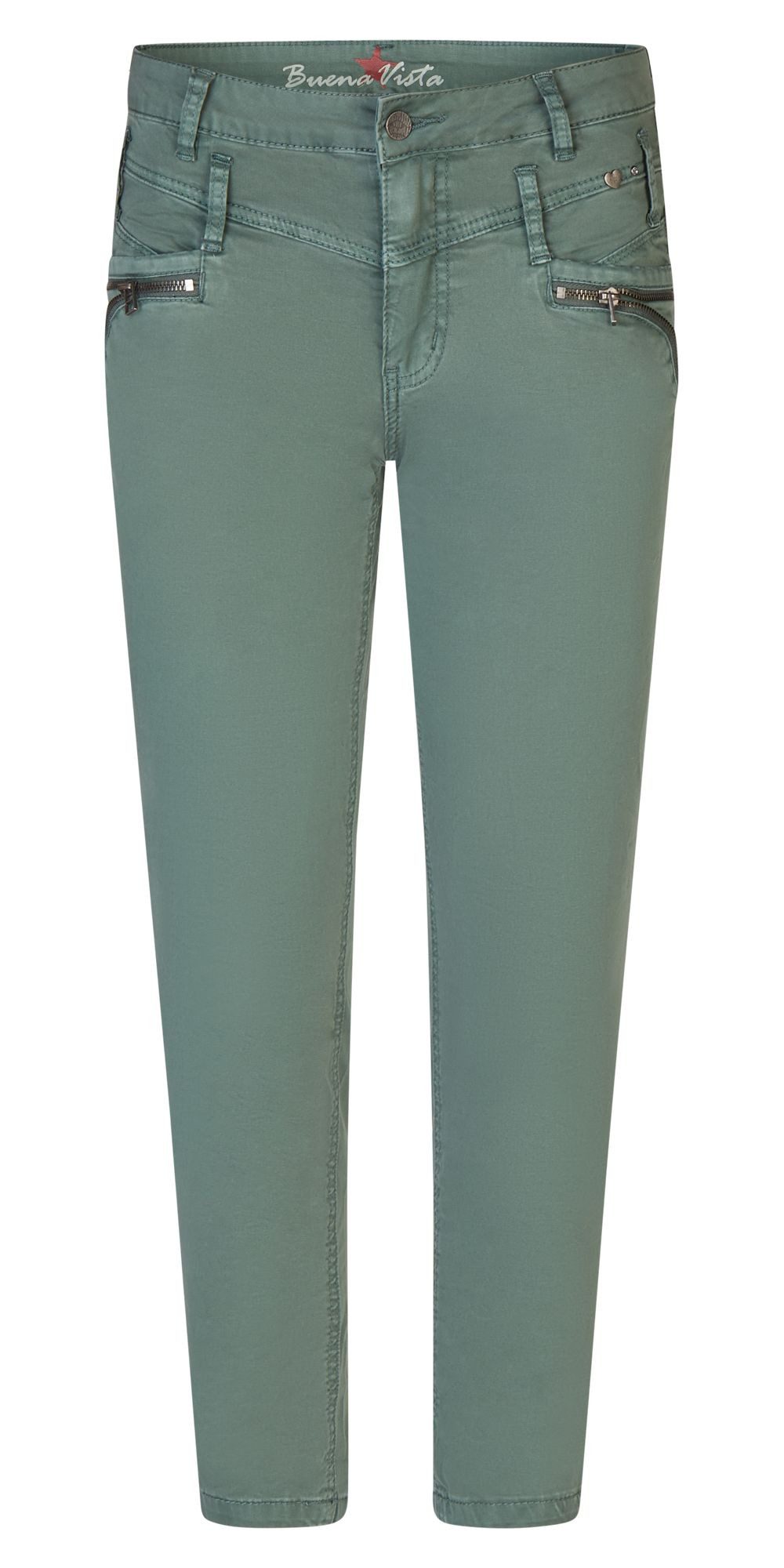 Buena Vista Stoffhose Florida-Z 7/8 stretch twill - Slim Fit Hose mit Reißverschlussdetails