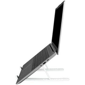 Notebookhalter Faltbar Weiß Tabletständer Laptophalterung Laptop-Ständer, (Laptop Ständer Tablet Halter Tablethalter Laptopständer)