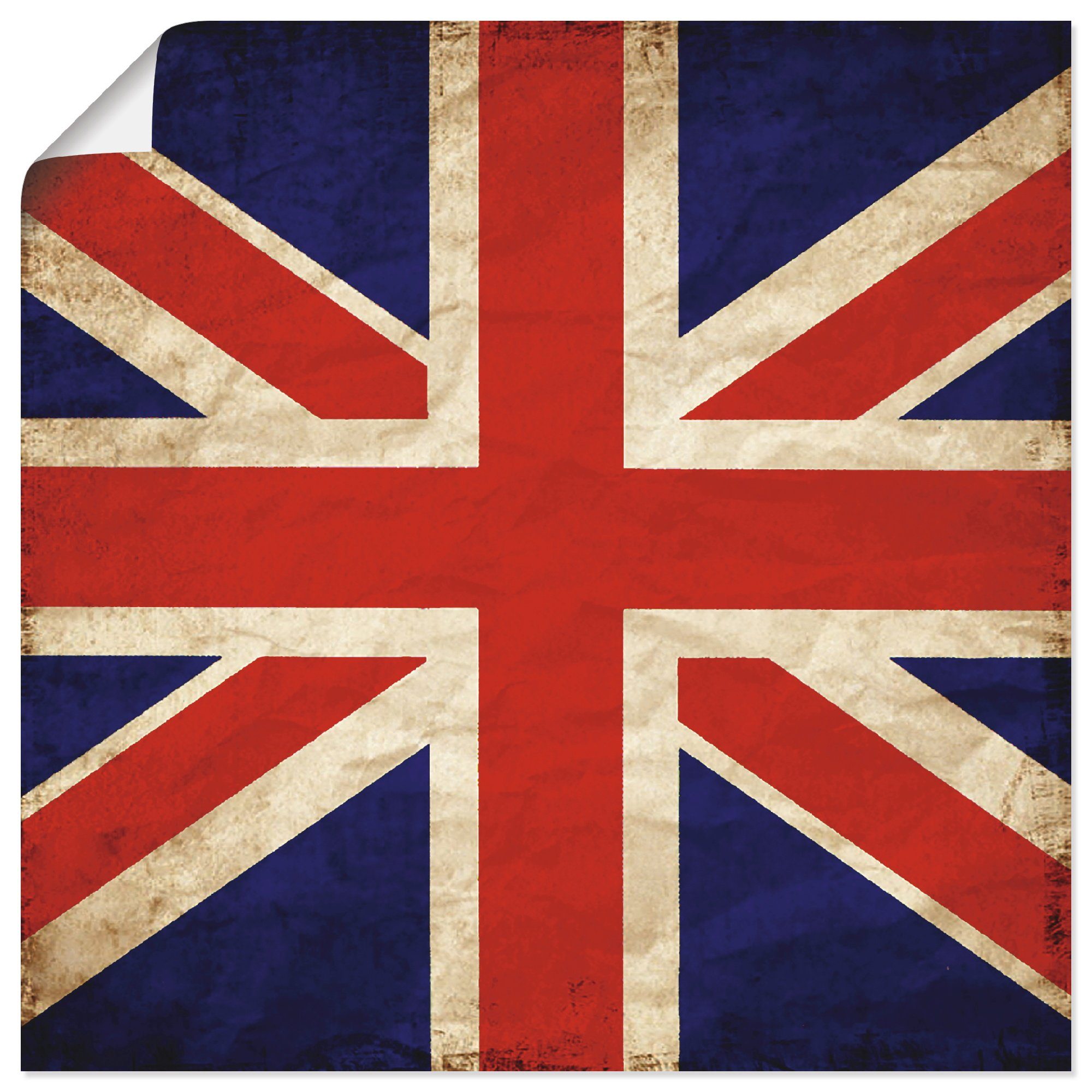Artland Wandbild Vereinigtes Königreich Flagge, Zeichen (1 St), als Alubild, Leinwandbild, Wandaufkleber oder Poster in versch. Größen
