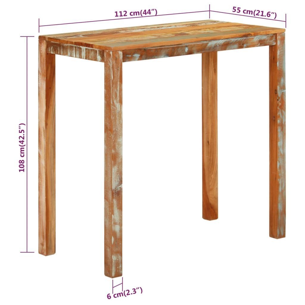 112x55x108 Bartisch furnicato Beistelltisch (1-St) Altholz Massiv cm