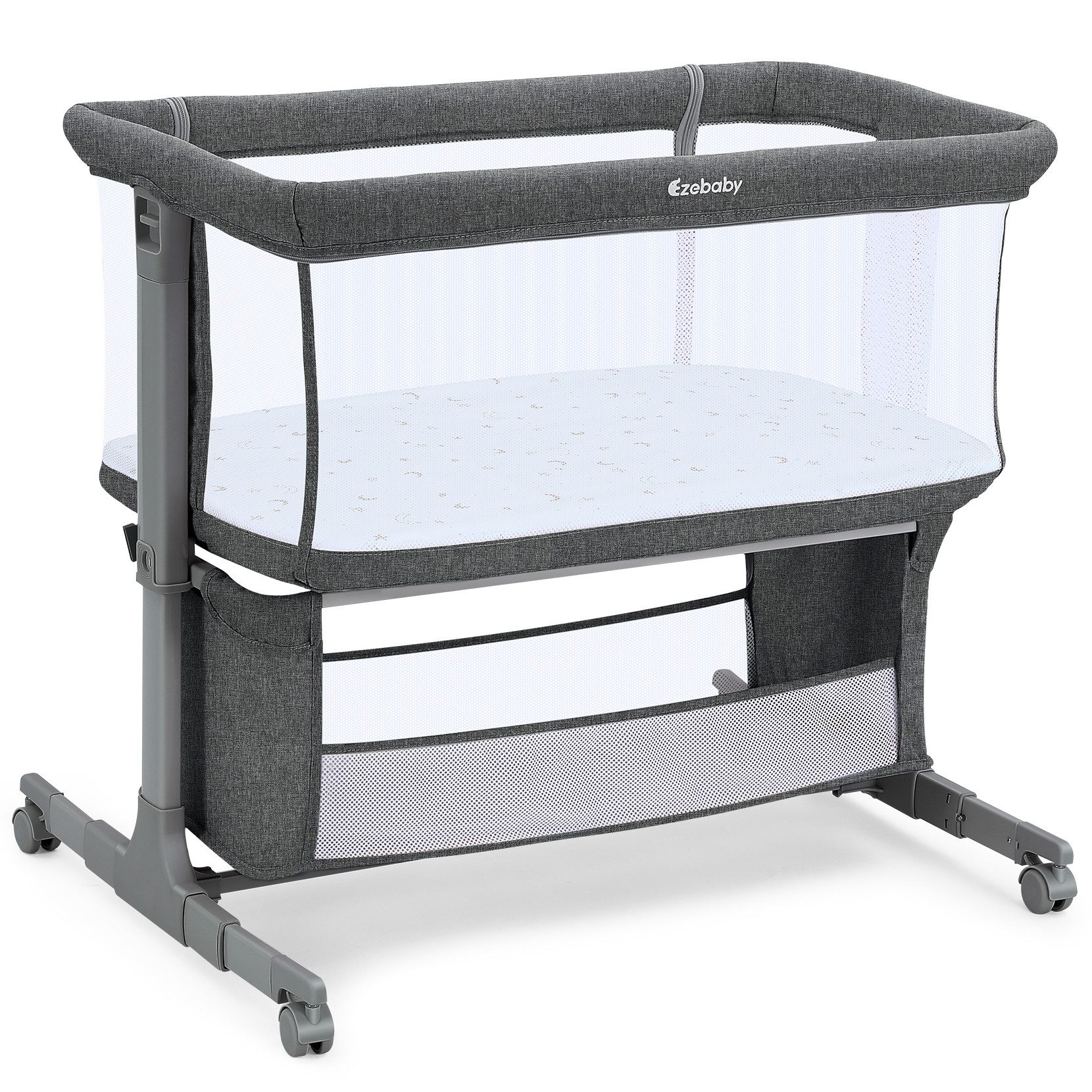 Beistellbett Baby Bettseitiger Bassinet für Neugeborene Tragbarer Bett Zustellbett