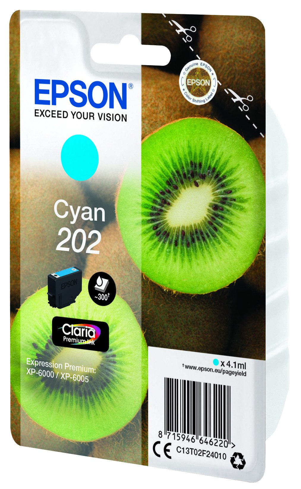 Epson Tintenpatrone 202 Cyan (300 Seiten) Tintenpatrone