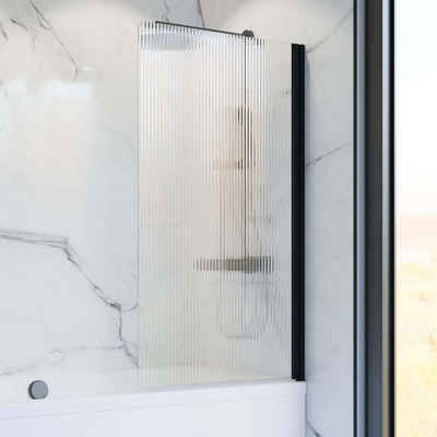 Schulte Badewannenaufsatz Komfort Duschwand ESG Factory-Glas, 80 x 140 cm, Sicherheitsglas, (1 tlg)