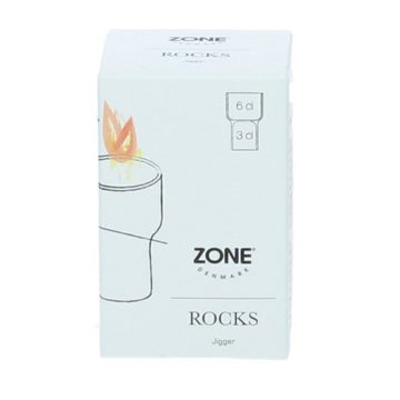 Zone Denmark Wanddekoobjekt Zone Jigger Messbecher Bar Rocks 3cl 6cl Stahl nude rosa (1 St)