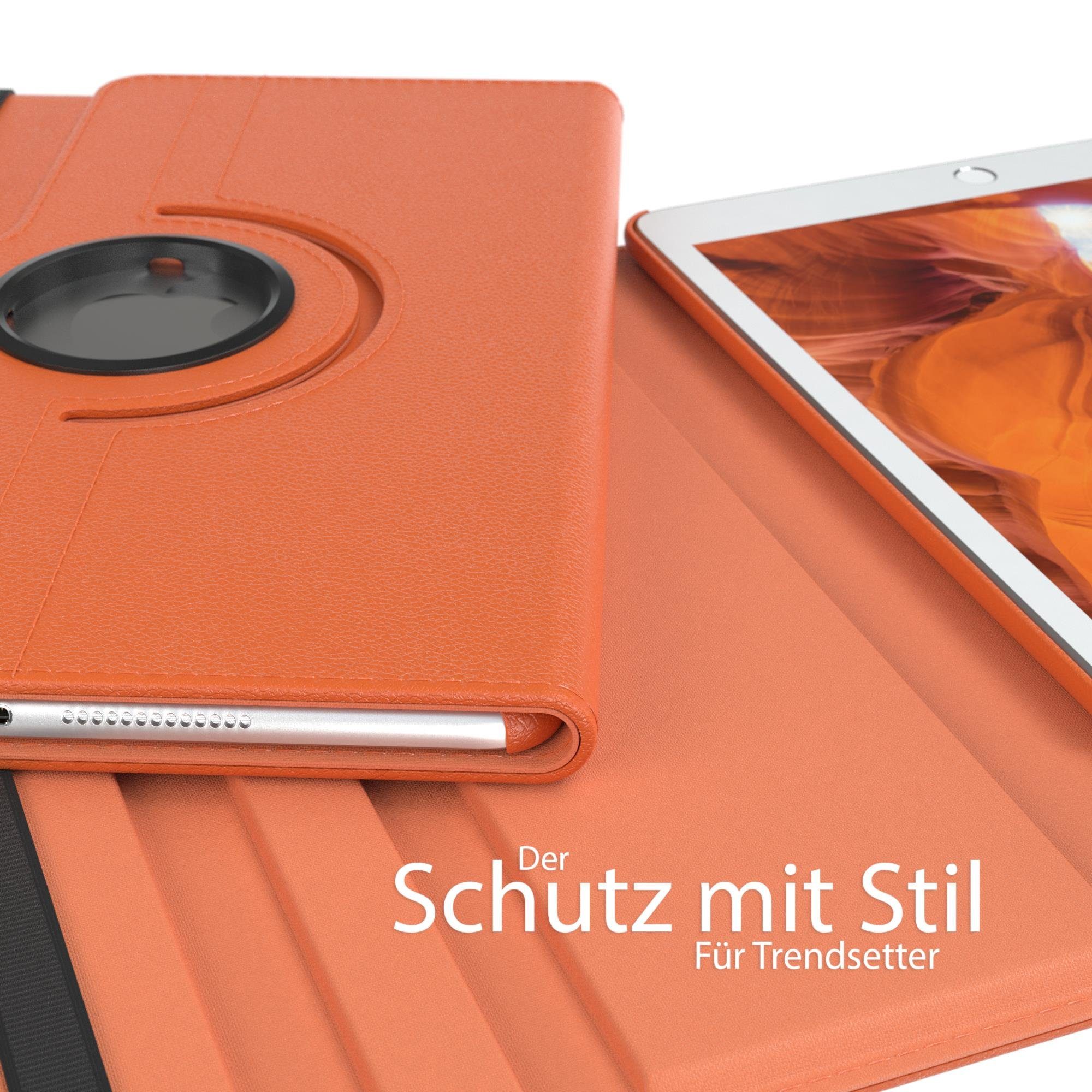 EAZY CASE Tablet-Hülle Rotation Case für Apple iPad 7./8./9. Gen. 10,2 Zoll, Tabletschutz robust magnetisch verstellbar Klappetui mit Deckel Orange – Bild 5 von 5