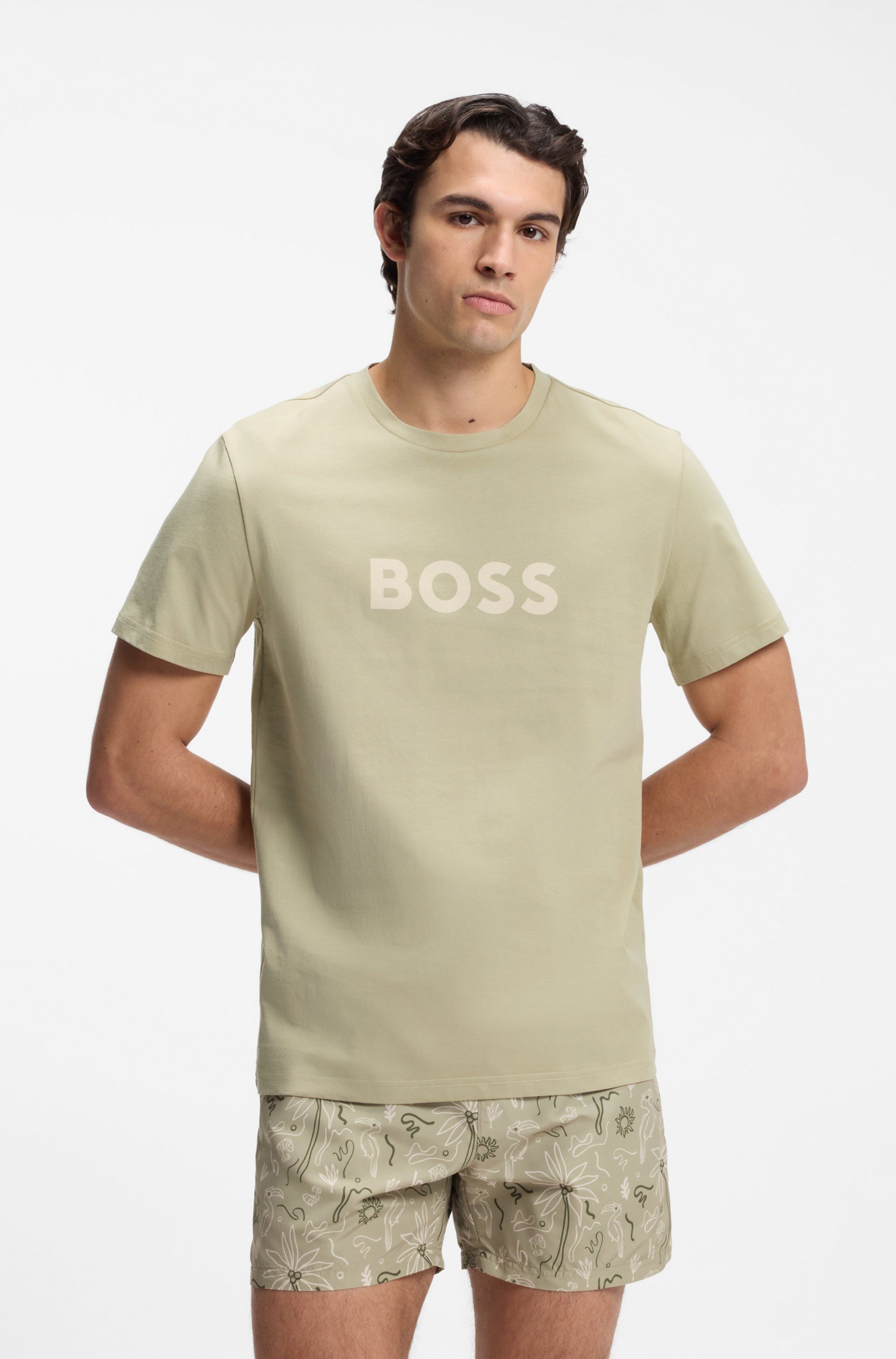 BOSS Strandshirt T-Shirt RN mit UV Schutz (SPF 50), Swimwear