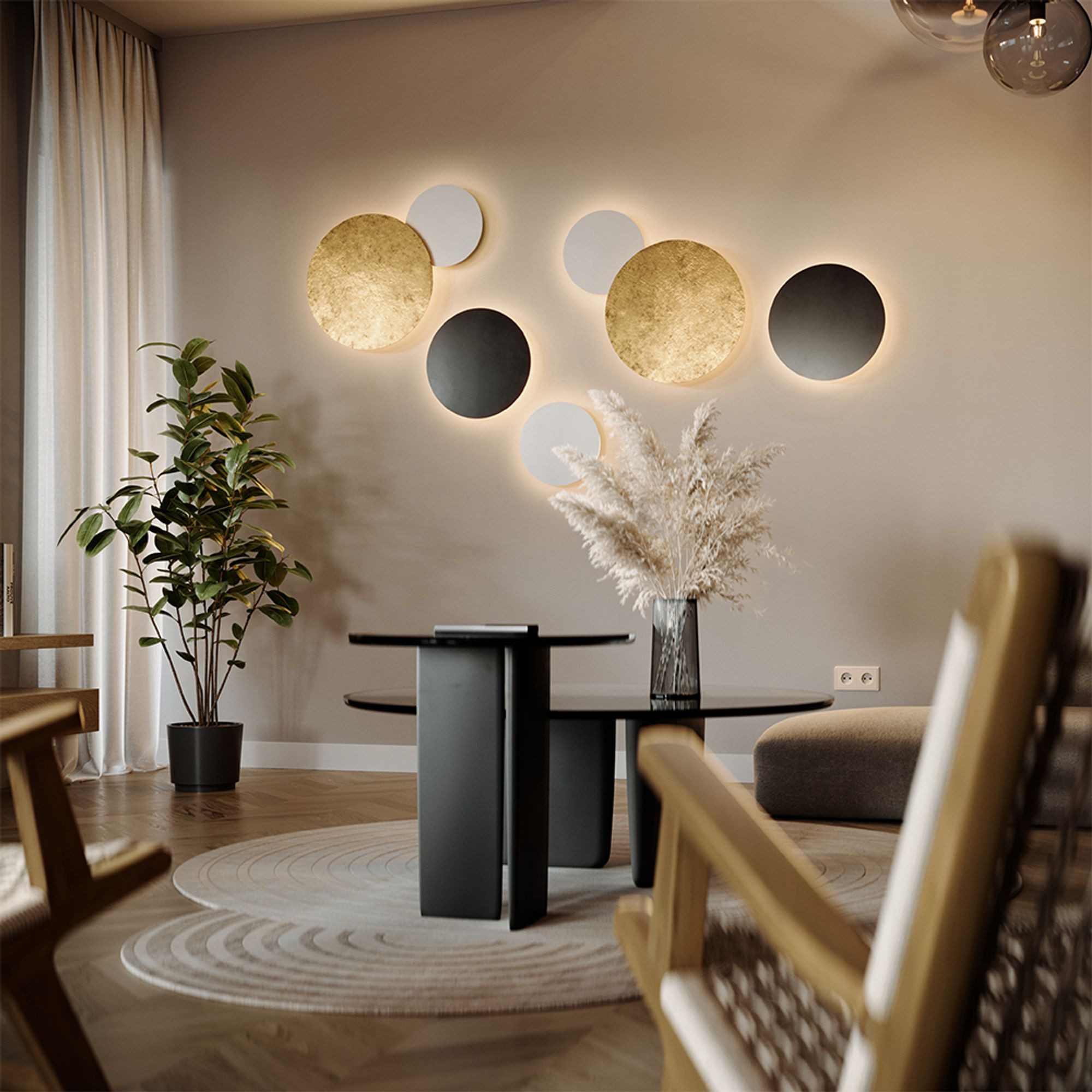 s.luce Wandleuchte Indirekte LED Wandlampe & Deckenleuchte Cloud Weiß, Warmweiß