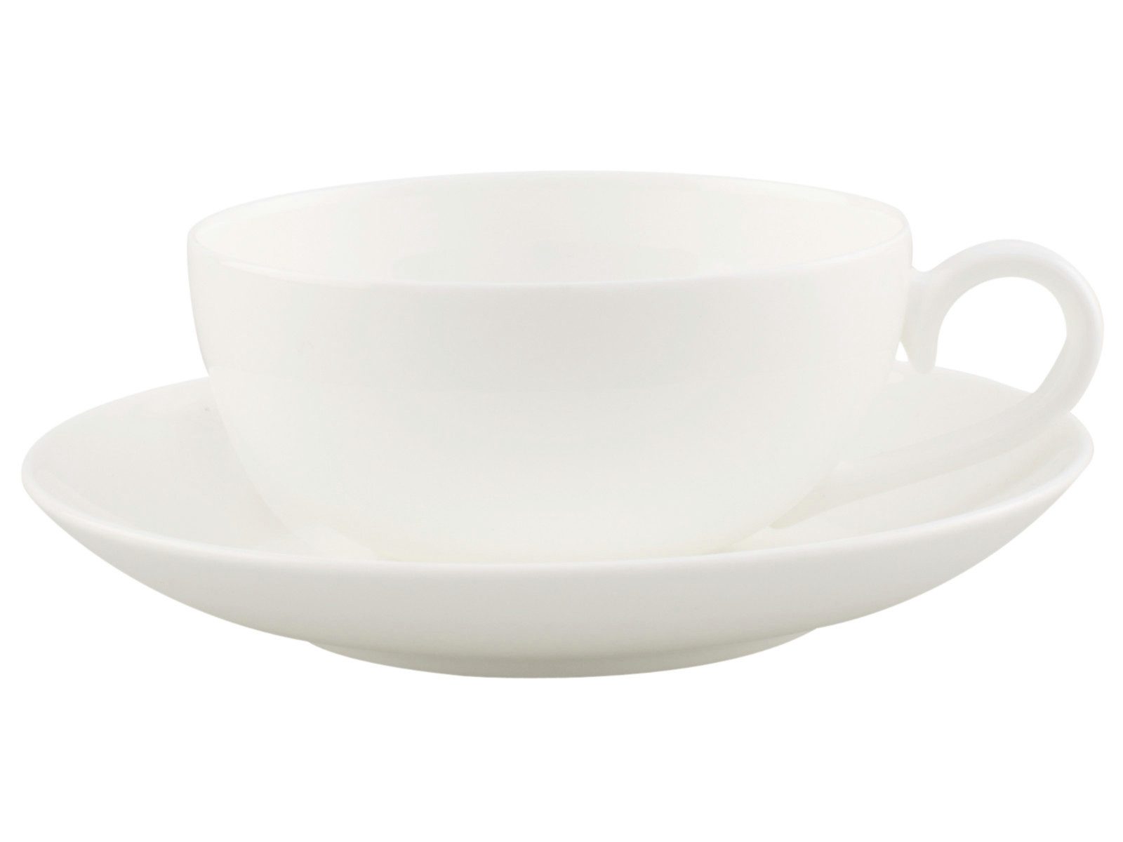 Villeroy & Boch Tasse Royal Teetasse mit Untertasse 2tlg., Premium Bone China